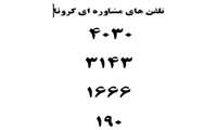 تلفن های مشاوره ای جهت بیماری کرونا 